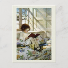 "Bücher im Winter" Postkarte