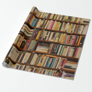 Bücher in Bibliotheksmustern Wrapping Paper Geschenkpapier