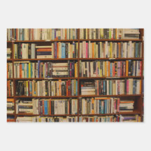 Bücher in Bibliotheksmustern Wrapping Paper