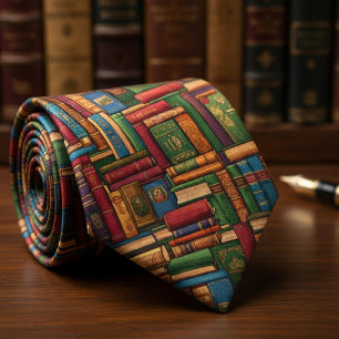 Bücher in den Regalen Krawatte