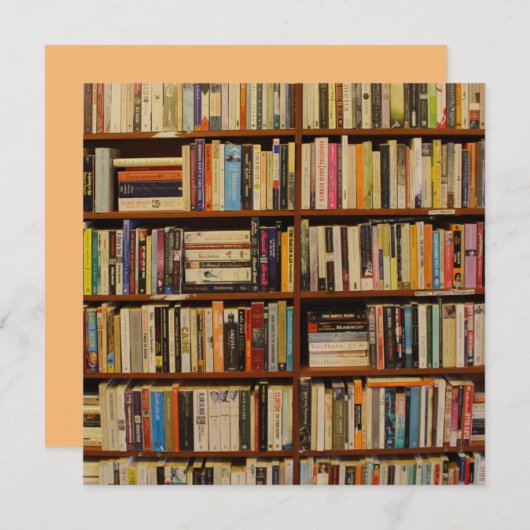 Bücher in der Bibliothek Einladung (Vorne/Hinten)