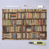 Bücher in der Bibliothek Geschenktasche Seidenpapier (Handwerk)