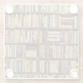 Bücher in der Bibliothek Glasuntersetzer (Rückseite)
