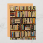 Bücher in der Bibliothek Postkarte (Vorne/Hinten)