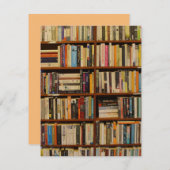 Bücher in der Bibliothek RSVP Karte (Vorne/Hinten)