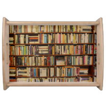 Bücher in einem Bibliotheksmuster