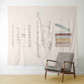 Bücher jeder Liebe Geschichte Hochzeitsfeier Hinte Wandteppich (Beispiel (Horizontal))