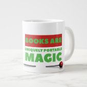 Bücher - Jumbo-Tasse (Vorderseite Rechts)