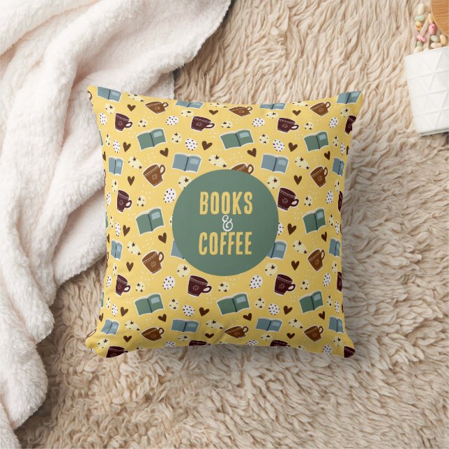Bücher & Kaffee Kissen (Decke)