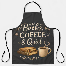 Bücher, Kaffee & Stille – Dark Academia Bücherlieb Schürze