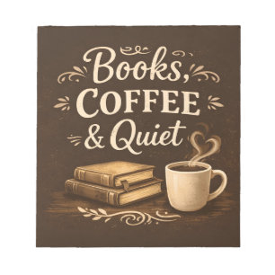 Bücher, Kaffee & Stille – Dark Academia Buchliebha Notizblock