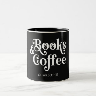 Bücher & Kaffee-Typografie Benutzerdefiniert Schwa Zweifarbige Tasse