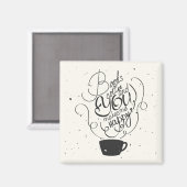Bücher Kaffee und du machst mich glücklich Magnet (Vorderseite/Rückseite)