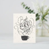 Bücher Kaffee und du machst mich glücklich Postkarte (Stehend Vorderseite)