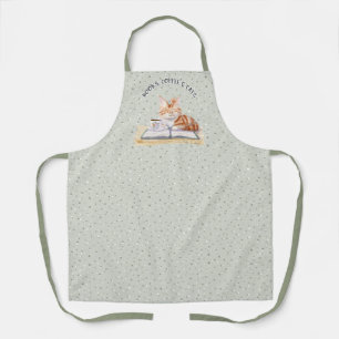 Bücher Kaffee und Katzen Niedliche Aquarellküche Schürze