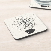 Bücher Kaffee und Sie macht mich glücklich Getränkeuntersetzer (Linke Seite)