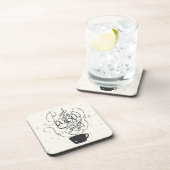 Bücher Kaffee und Sie macht mich glücklich Getränkeuntersetzer (Rechte Seite)