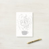 Bücher Kaffee und Sie macht mich glücklich Post-it Klebezettel (Auf Schreibtisch)