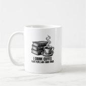 Bücher & Kaffee Vintage-Stich Kaffeetasse (Links)