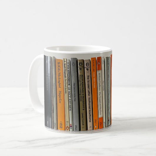 Bücher Kaffeetasse (Vorderseite Links)