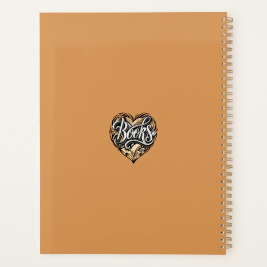 Bücher Kalligraphie Planer (Rückseite)