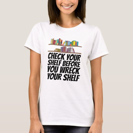 Bücher - Karo Ihr Zimmer T-Shirt (Vorderseite)