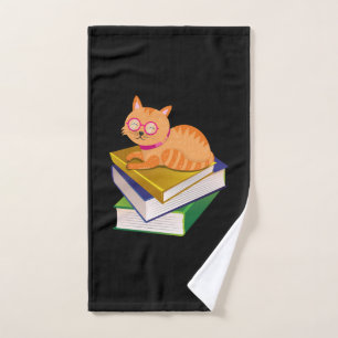 Bücher - Katze und Bücher Geschenk für Buchliebhab Handtuch