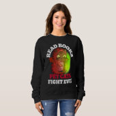 Bücher Katzen bekämpfen Böse Bookmagic Dragon Read Sweatshirt (Vorne ganz)
