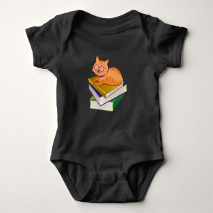 Bücher - Katzen und Bücher - Geschenk des Buches Baby Strampler