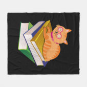 Bücher - Katzen und Bücher - Geschenk des Buches Fleecedecke (Vorderseite (Horizontal))