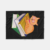 Bücher - Katzen und Bücher - Geschenk des Buches Fleecedecke (Vorderseite (Horizontal))