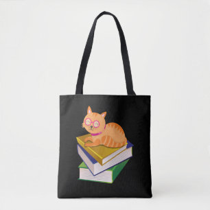 Bücher - Katzen und Bücher - Geschenk des Buches Tasche