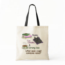 Bücher, Katzenkuddles und Tee