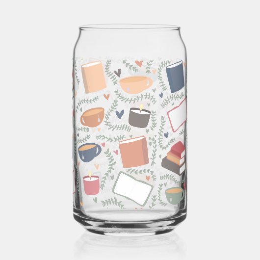 Bücher, Kerzen und Tee Dosenglas (Rückseite)