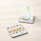 Bücher, Kerzen und Tee Getränkeuntersetzer (Rechte Seite)