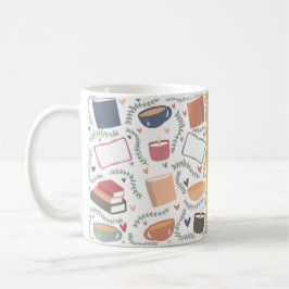 Bücher, Kerzen und Tee Kaffeetasse