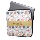 Bücher, Kerzen und Tee Laptopschutzhülle (Vorderseite Links)