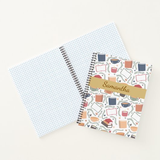 Bücher, Kerzen und Tee Notizblock (Innenseite)