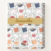 Bücher, Kerzen und Tee Notizblock (Rückseite)