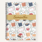 Bücher, Kerzen und Tee Notizblock (Vorderseite)