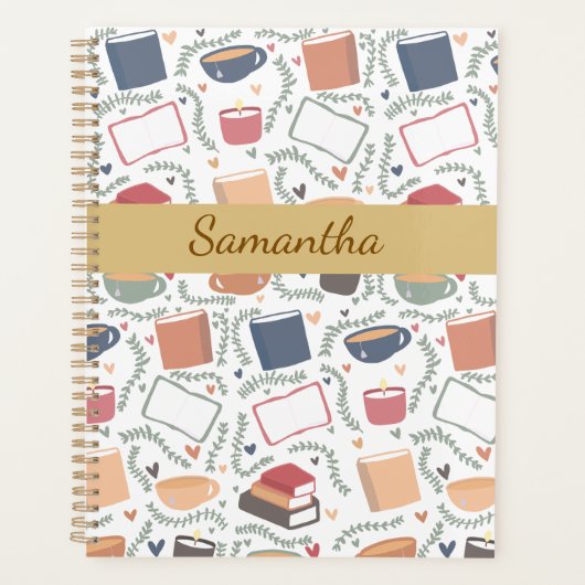 Bücher, Kerzen und Tee Planer (Vorderseite)