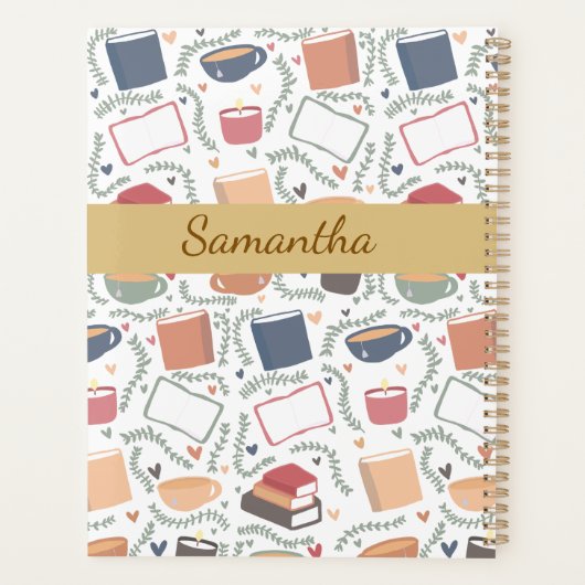 Bücher, Kerzen und Tee Planer (Rückseite)