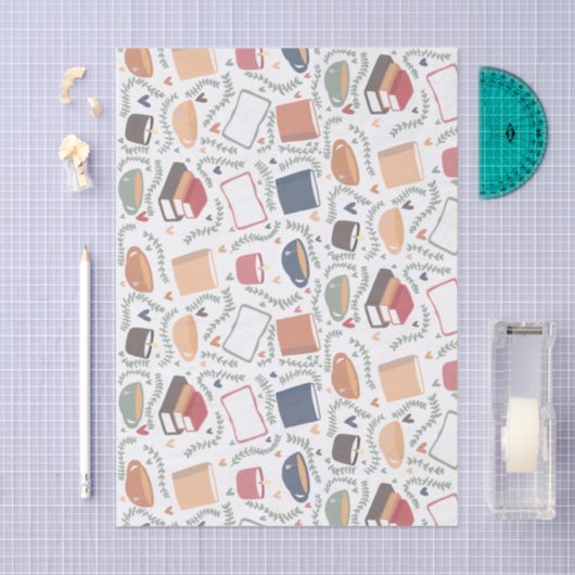 Bücher, Kerzen und Tee Seidenpapier (Handwerk)