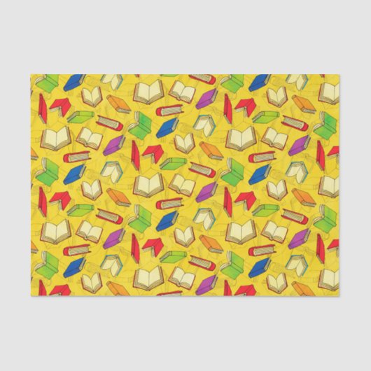 Bücher kopieren auf Gelb Seidenpapier (Vorderseite)