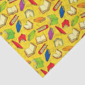 Bücher kopieren auf Gelb Seidenpapier (Ausschnitt)