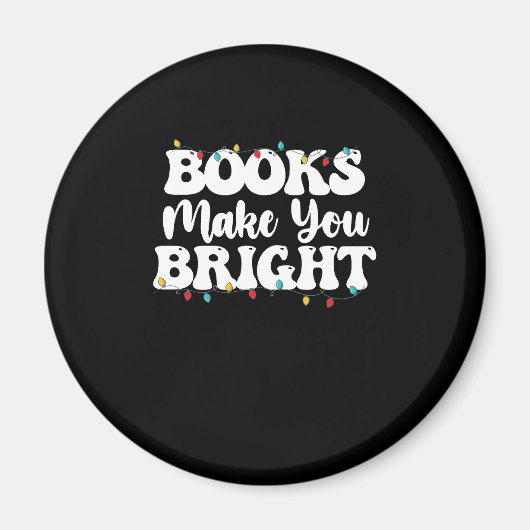 Bücher lassen dich Weihnachten richtig lesen Magnet (Vorne)
