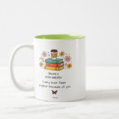 Bücher Lehrer Danke Geschenk Personalisierte Tasse (Links)
