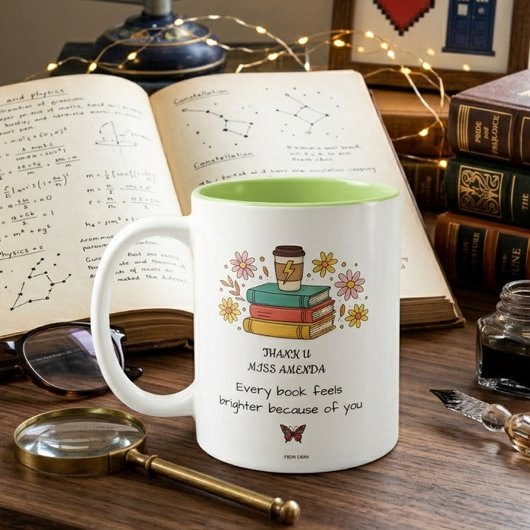 Bücher Lehrer Danke Geschenk Personalisierte Tasse