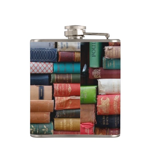 Bücher lesen alte Bücher der Liebe Flachmann (Rückseite)