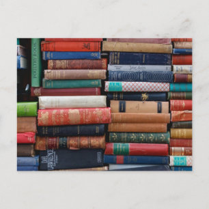 Bücher lesen alte Bücher der Liebe Postkarte